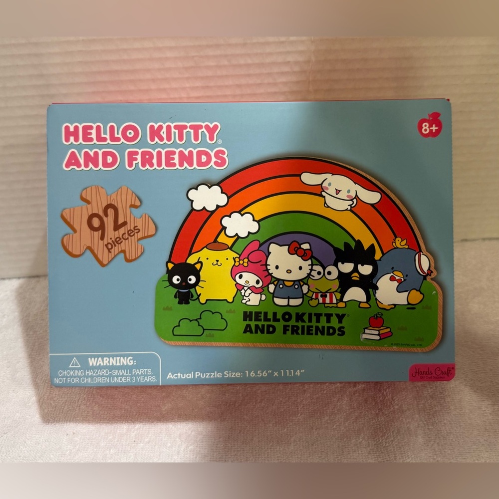 Hello Kitty & Friends 92-piece Rainbow WOOD Jigsaw Puzzle World Market SEALED